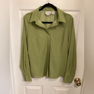 Worthington Olive Herringbone Shirt